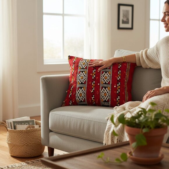 Handira pillow from Morocco - Picture 2 of 4